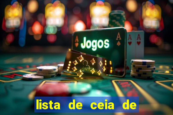 lista de ceia de natal para 20 pessoas