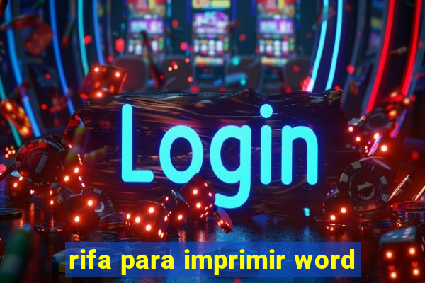 rifa para imprimir word