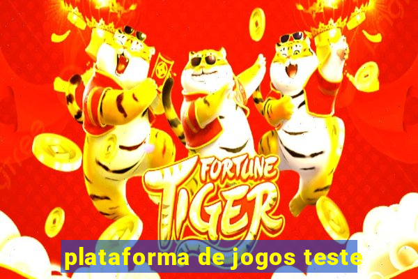 plataforma de jogos teste